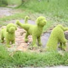 Dog Statue Decorative Cat Topiary Flocking Sculptures Outdoor Garden Yard Decor
