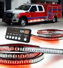  2pcs 70 Inch Emergency Strobe Lights Strip Led Running Board White Red