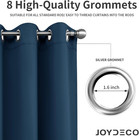 Joydeco Blackout Curtains 72 Inch Length 2 Panels Set  Thermal Insulated Long Cu