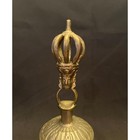 Vintage Tibetan Brass Bell 6 5  Intricate Temple Handcrafted Meditation Bell