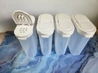 Lot Of 4 Tupperware Large Modular Mates Spice Shakers containers 1846 White 8oz