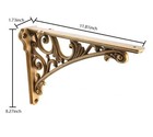 Decorative Shelf Bracket 12 Inch Antique Brass Brackets For Shelving Solid He   