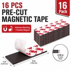 16 Pack Magnetic Strip  Tape 3 x1 -right Angle  Right-angled Black