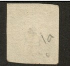 Gb  Qv 1840 Penny  Black   dk    4 Margin  Pl 1a Used Red Malt cross Cancel