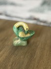 Antique Chinese Glazed Porcelain Duck Figurine Yellow   Green 2 1 2  Tall