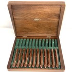 Vintage 12 Pc Cutco  1059 Steak Knives   original Wood Box  Unused 