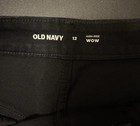 Old Navy Denim Shorts Womens Size 12 Black Wow High Rise Cuffed Stretch Casual