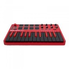 Akai Professional Mpk Mini Mk2 Red Midi Keyboard Controller 25-key Usb Used