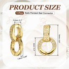 Bails For Jewelry Making  14mm Pendant Bail Connector  Gold