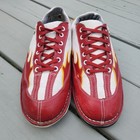 Vintage Y2k Etonic Flame Bowling Shoes Men Size 10 5  Red White Perfect Slide Rh