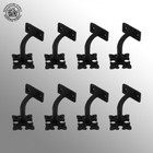 Black Cast Iron Stair Handrail Bracket Powder Coat Fleur De Lis Style Pack Of 8