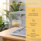 Bird Cage Feeder Cups  2pcs Clear Plastic Seed Water Feeder Cups  Thickened F   