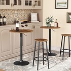 Hoobro Bar Table Height-adjustable Pub Table Suitable For Small Space Brown