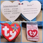      Docks      2007 Ty Beanie Buddy Sparkly Blue Dolphin 13  Baby  mwmt 