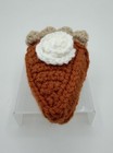 Handmade Crochet Pumpkin Pie Slice Whipped Cream Fall Thanksgiving Decor Cute