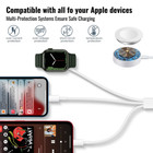 For Iphone Apple Watch Iwatch 7 6 Usb Magnetic 2 In 1 Charger Cable Adapter Cord