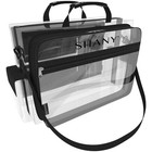 Traveling Makeup Artist Bag With Removable Compartments - Clear black