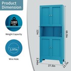 69  h Metal Kitchen Pantry Cabinet With Doors And Adjustable Shelves