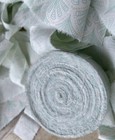 Rag Rug Fabric Strips 1    Precut 15 Yd Roll Rugmaking Amish Knot - Green   White