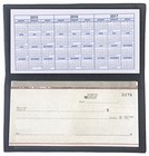 Basic Genuine Leather Checkbook Cover For Men   Women Black