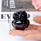Obsidian Owl Figurine Statue Crystal Healing Decor Gift