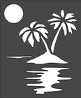 Palm Trees Stencil Template Reusable - Scrapbooking  Diy Crafts  Wall Art