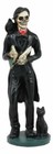 Day Of The Dead Edgar Allan Poe Statue With Raven Skeleton Figurine 5 5 h