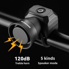 120db Loud Electric Bike Horn Usb Rechargeable Waterproof Bicycle Bell 5 Modes