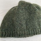 New Handmade Knit Boy s Or Girl s Winter Beanie Cap Dark Forest Green Size S m