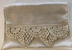 Beautiful Antique Victorian Linen   Deep Hand Made Lace Runner 48 