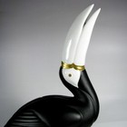Rare Royal Dux Toucan Bird Statue 12  White Black Gold Mcm Jaroslav Je  ek