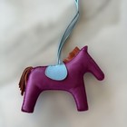 Hermes Rodeo Bag Charm Gm Leather Purple Light Blue Brown Authentic