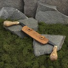 Medium Drawknife Hand Forged Bark Peeling Knife 52100 Steel Blade Ash Handles