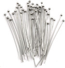 Ball Pin 100pcs Silver Tone Stainless Steel Ball Head Pins Eyepin For Diy Jewelr
