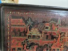 Antique Lacquer Paper Mache Tea Tray Handmade 12    X 18    Burmese Asian