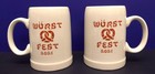 Wurstfest 2021 Beer Stein New Braunfels Tx 60th Anniv Pretzel Logo Mugs Set Of 2