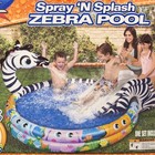 Banzai Spray   Splash Zebra Pool Swimming Pool With Sprinkler   Slide