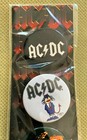 Ac dc Pin Set   4 Brand New Buttons   Stiff Lip   Live Angus   For Costume Hat