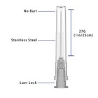 27 Gauge 1 Inch Needle 100 Pcs Luer Lock Needles individually 27g-1 In 25mm 