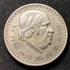 1948 Mexico Silver  1 Peso  Enn Coins