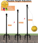 Tetherball Set With Ball   Rope For Outdoor Backyard Adjustable Tether Ball Pole