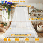 Mosquito Net Bed Canopy For Girls Hanging Dome White Round 