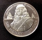 1974 Jamaica Sterling Silver Ten Dollars Coin  Sir Henry Morgan  Enn Coins