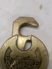 Vintage Empire Brass 6 Lever Pancake Padlock Lock W key Works