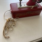 Vintage Casige Straco Electr-o-matic Toy Sewing Machine Red Metal