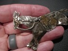 Catherine Maziere Santa Fe Artist Sterling Silver   Brass Horse Pin Brooch Vtg
