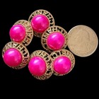 Chanel 6pc      Button Lot  Gold Tone  20mm Stamped