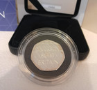 Royal Mint 50p Silver Proof Piedfort Ltd Edn 16g 925 Ag