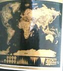 New Deluxe Black Scratch Off World Map About 32 5  x23 4   Inches