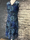 Tahari Dress Womens Small Royal Elora Lace Casual Party Holiday Evening Cocktail